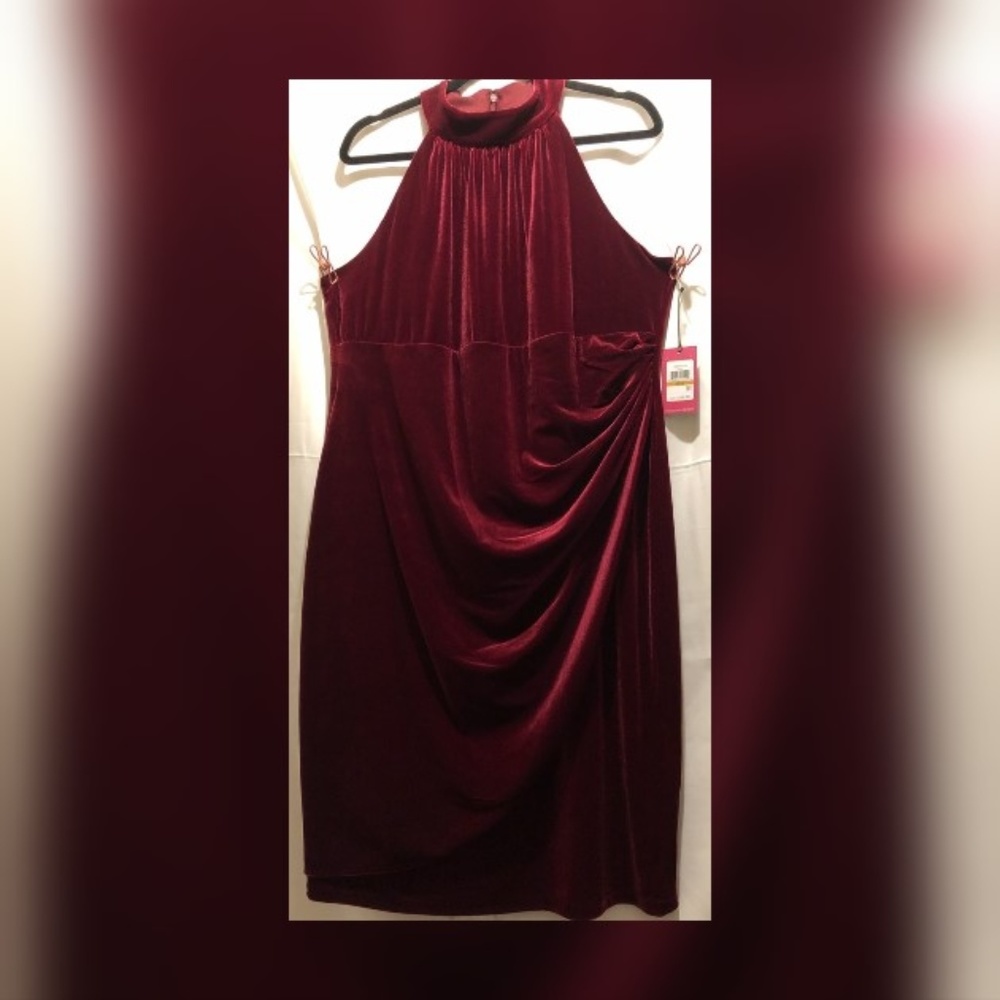 Vince Camuto Womens Party Velvet Cocktail Dress